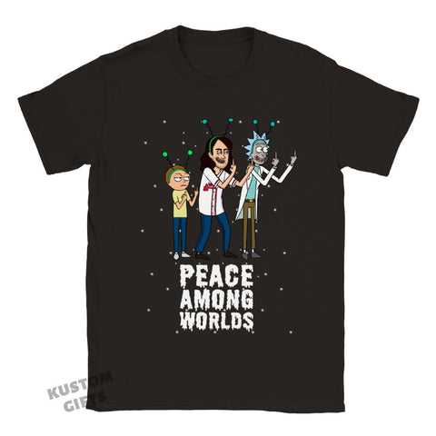 Rick and Morty Custom T-shirt - Peace Among Worlds