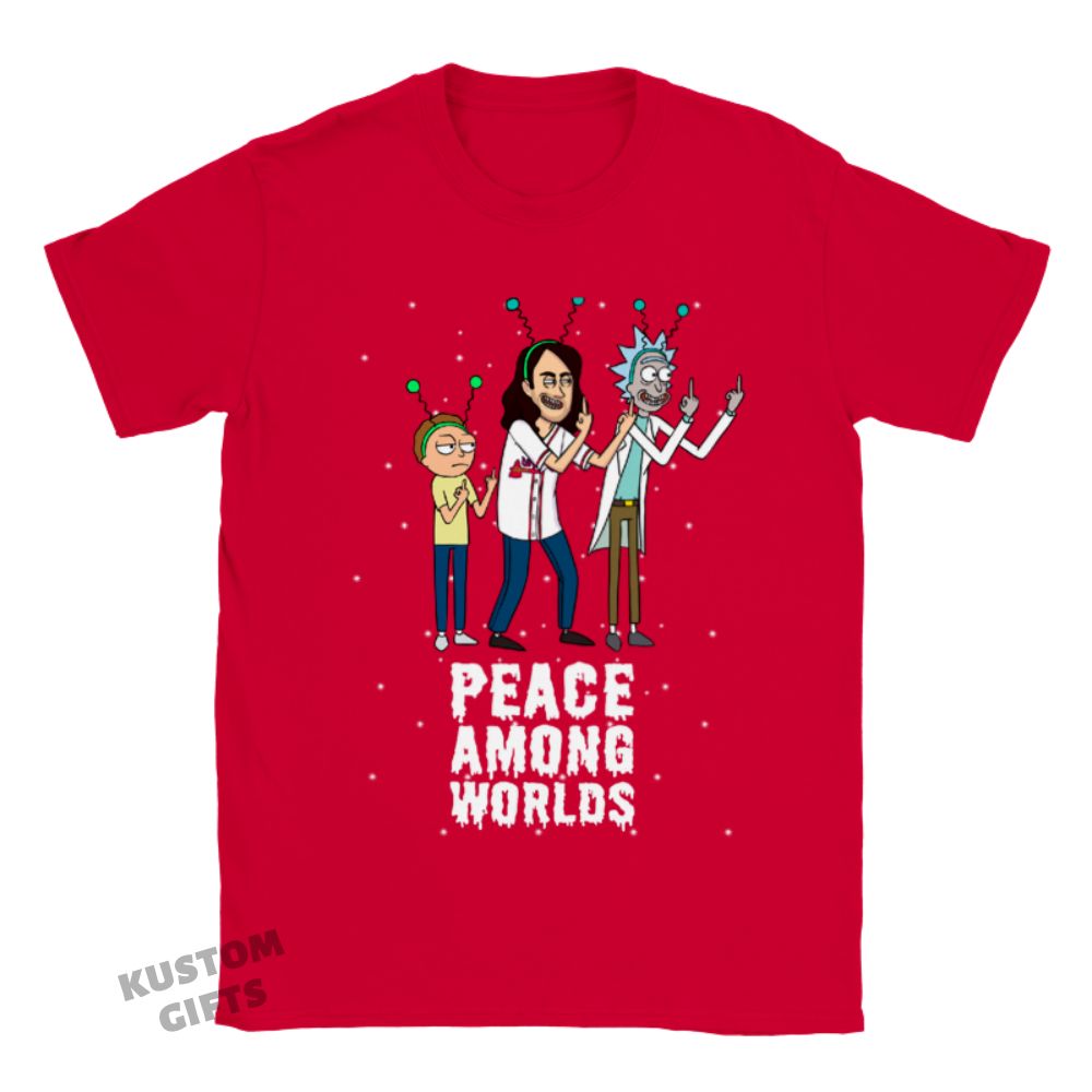 Rick and Morty Custom T-shirt - Peace Among Worlds